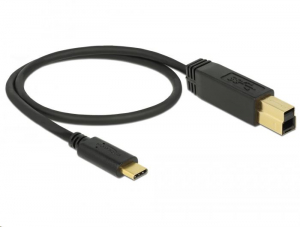 Delock 83674 USB 3.1 Gen 2 Type-C > Type-B kábel 0.5m fekete